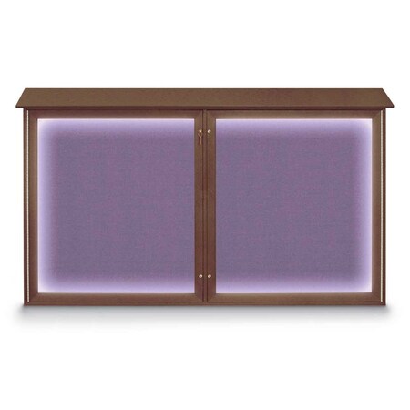 United Visual Products Sliding Door Wood Corkboard, 72"x36", Waln, UV9005OCS-WALNUT-CORK UV9005OCS-WALNUT-CORK